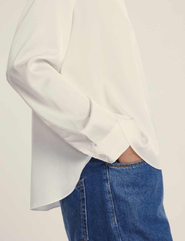 Stretch satin blouse - Emme - 4