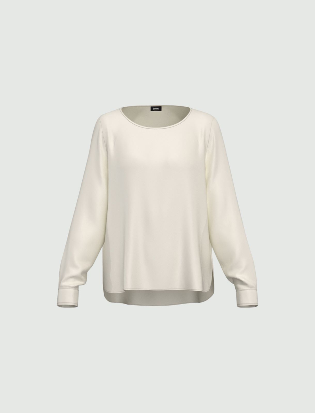Stretch satin blouse - WHITE - Emme - 5