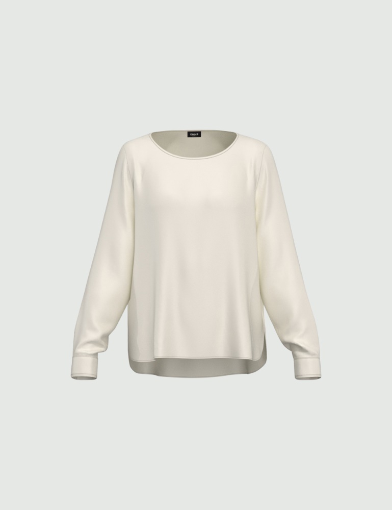 Stretch satin blouse - Emme - 5