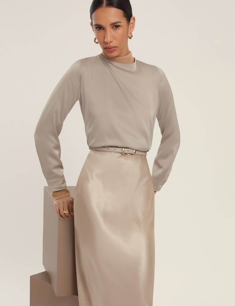 Stretch satin blouse - Emme