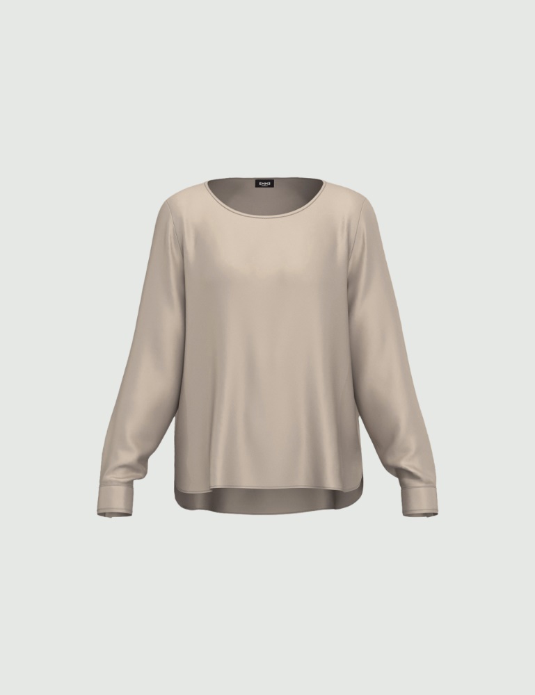 Stretch satin blouse - Emme - 5