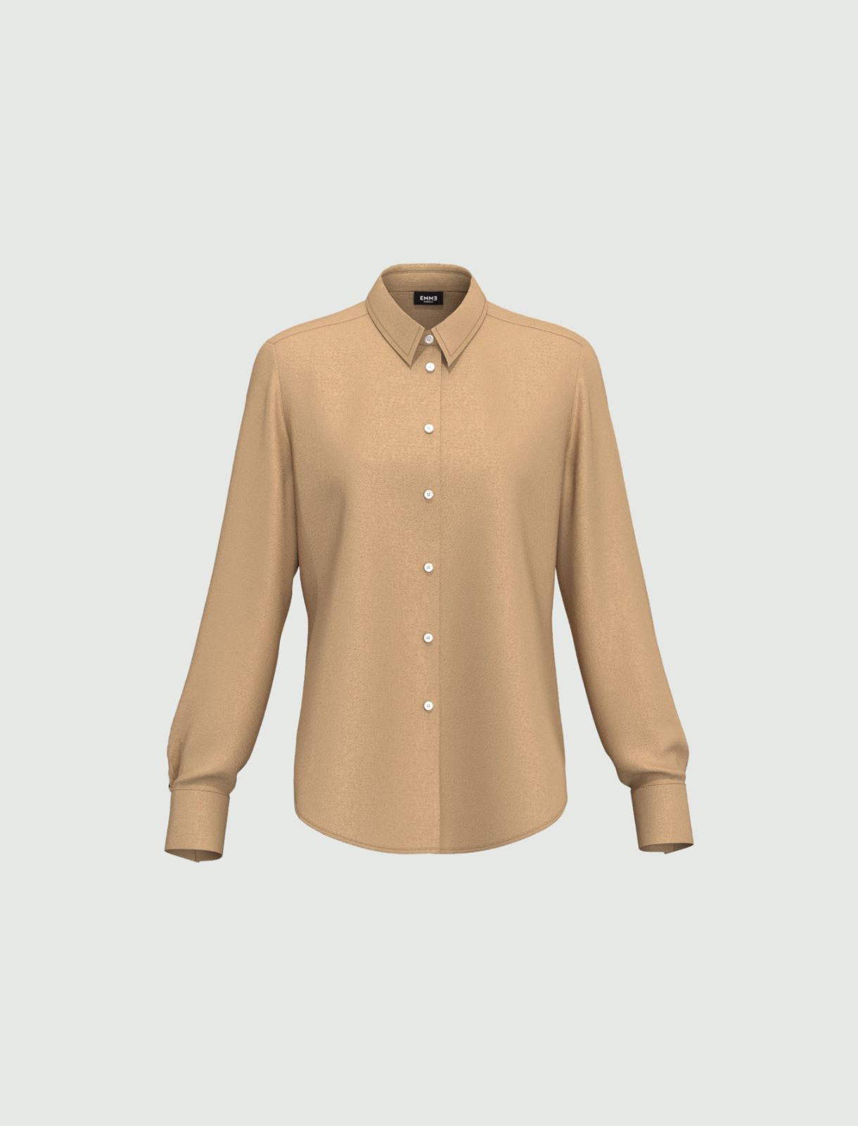 Hammered satin shirt - HONEY - Emme - 5