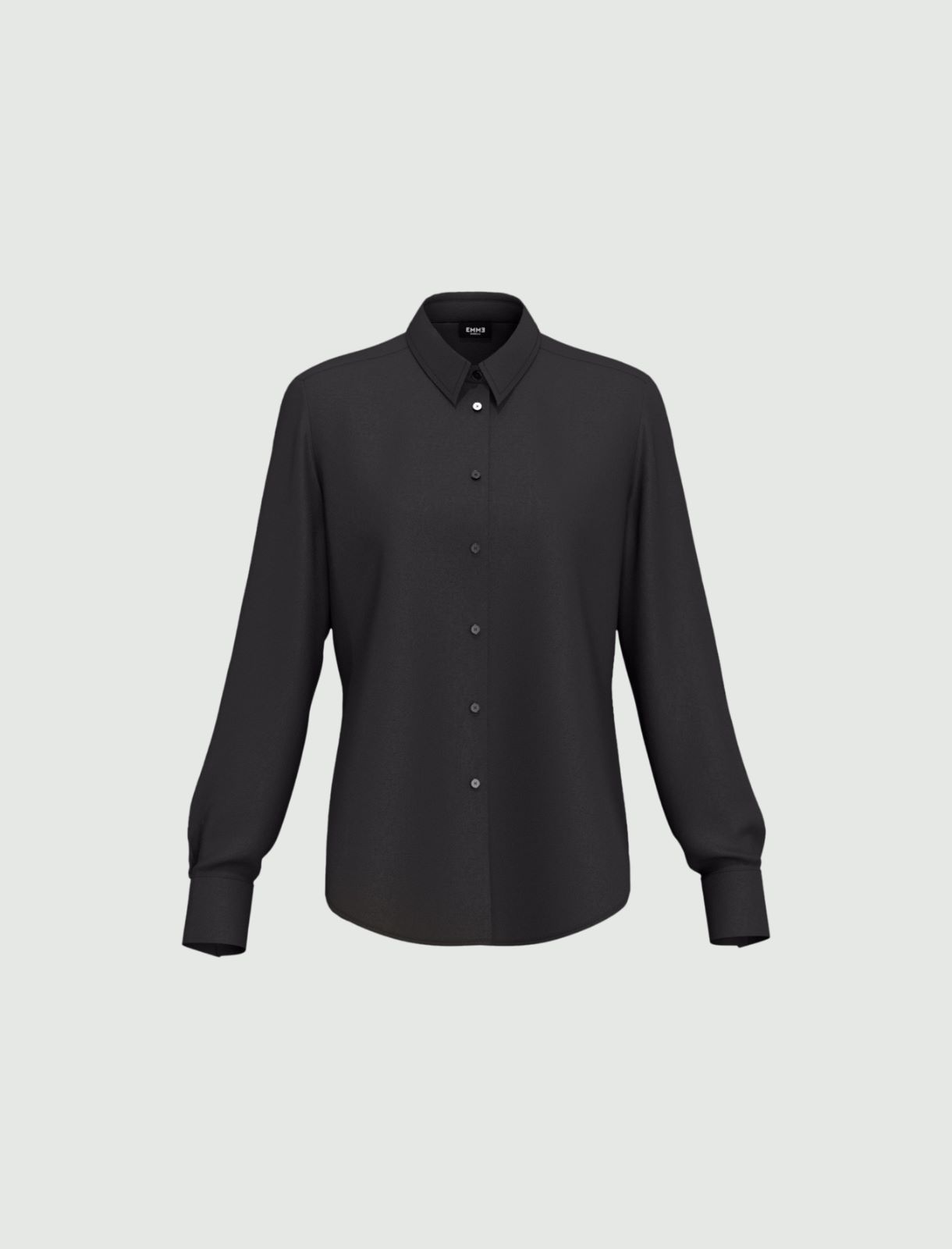 Hammered satin shirt - DARK GREY - Emme - 5