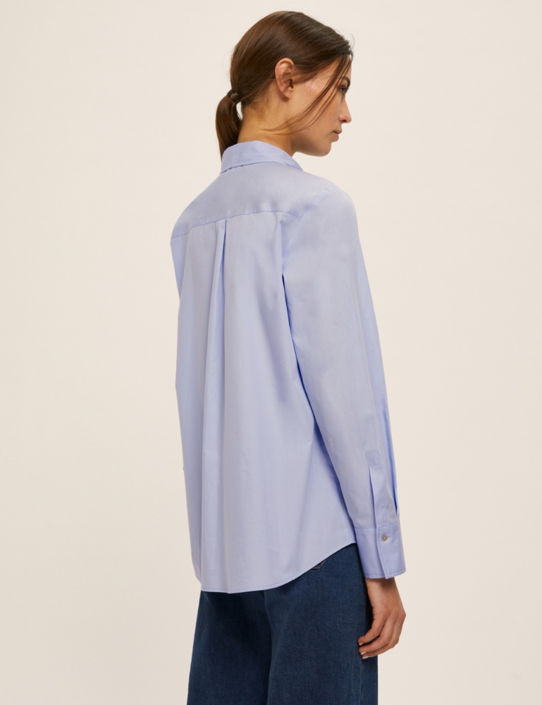 Poplin shirt with pearl and rhinestone detail - Emme - 3