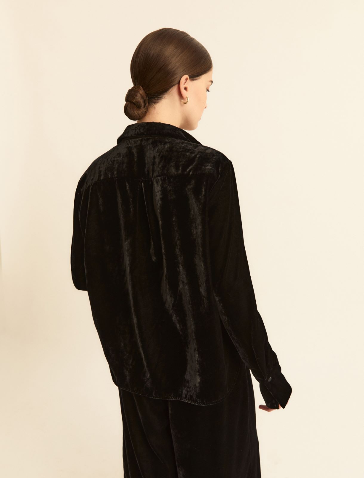 Velvet shirt - BLACK - Emme - 3