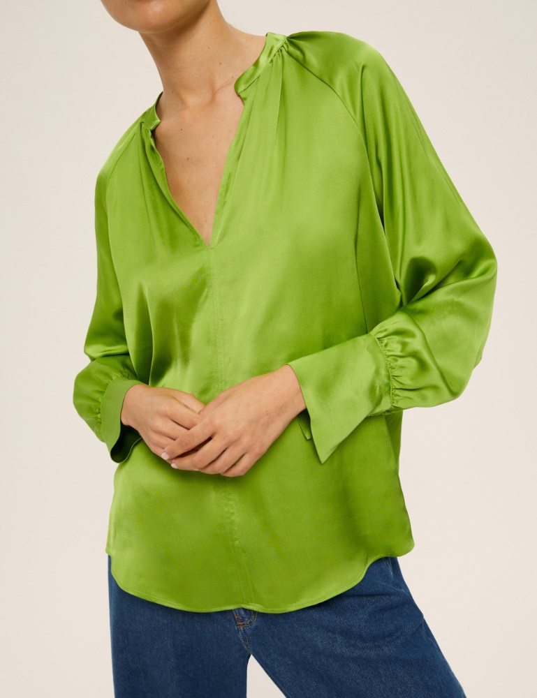 Viscose satin blouse - Emme - 4