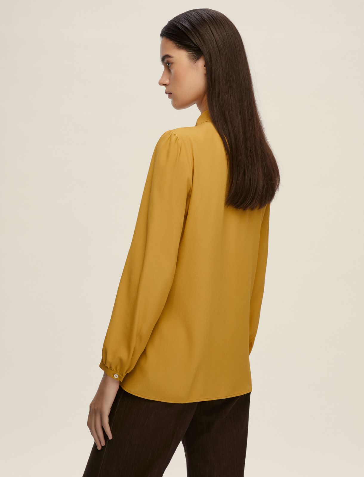 Camicia semiaderente in misto seta - SENAPE - Emme - 2