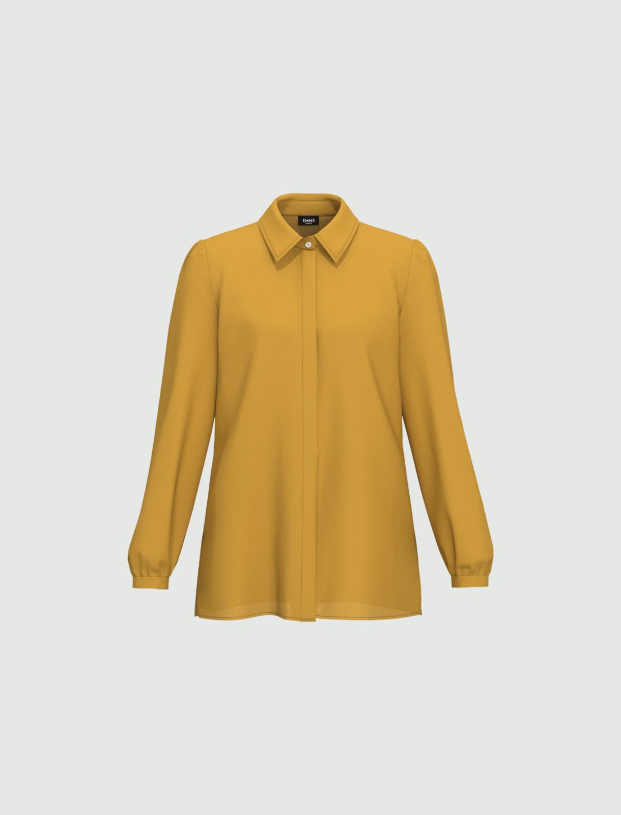 Camicia semiaderente in misto seta - SENAPE - Emme - 5