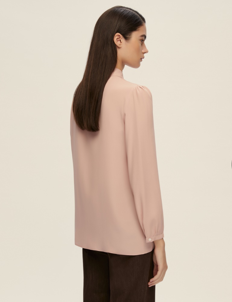 Semi-fitted silk-blend shirt - Emme - 3