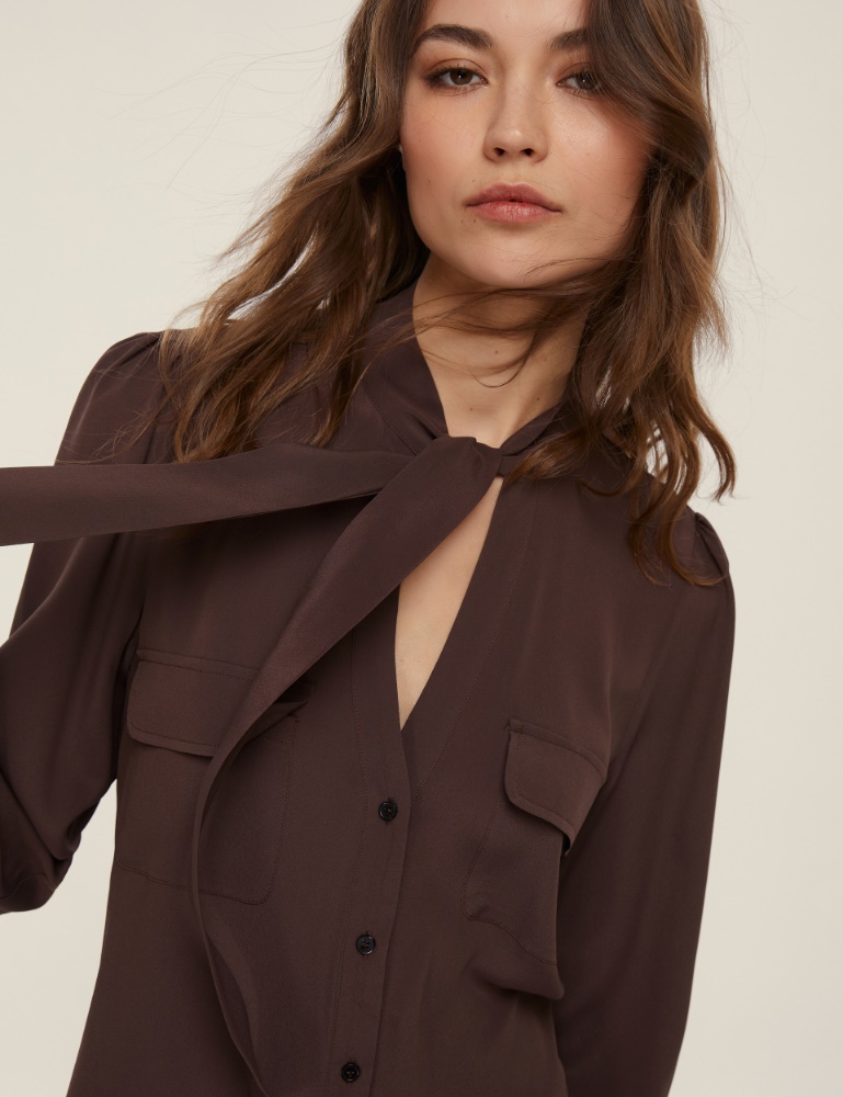Camicia sfiancata in misto seta - Emme - 2