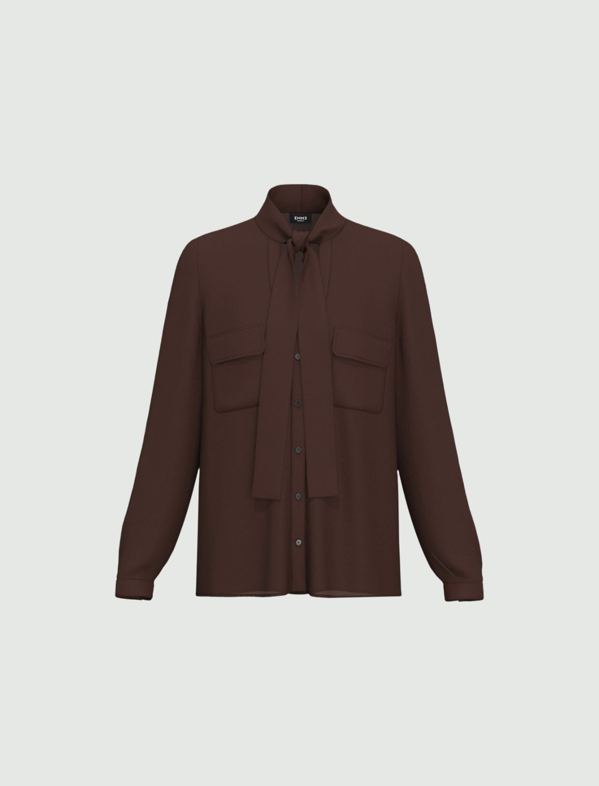 Camicia sfiancata in misto seta - TESTA DI MORO - Emme - 5