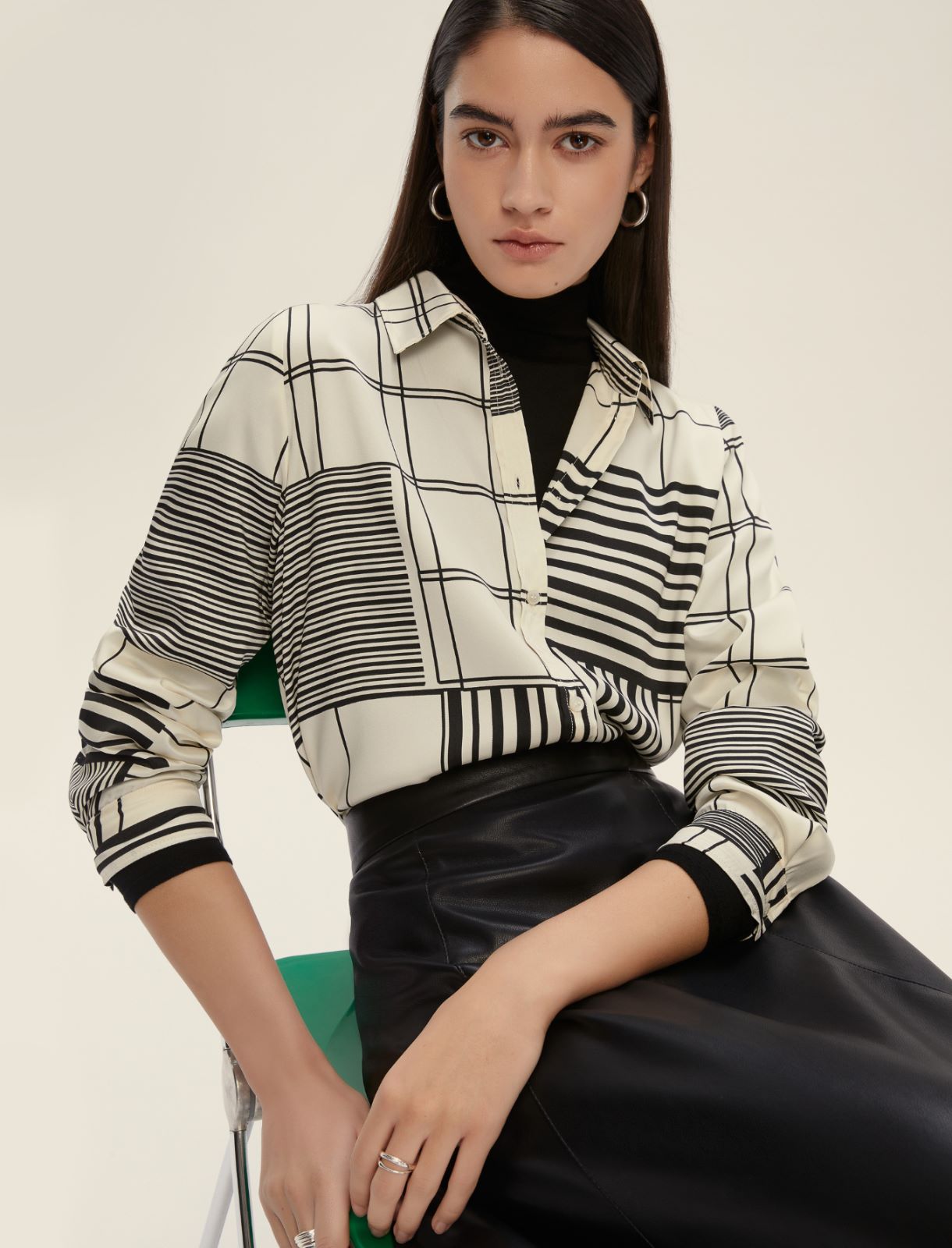 Camicia semi aderente in twill - BIANCO - Emme - 3
