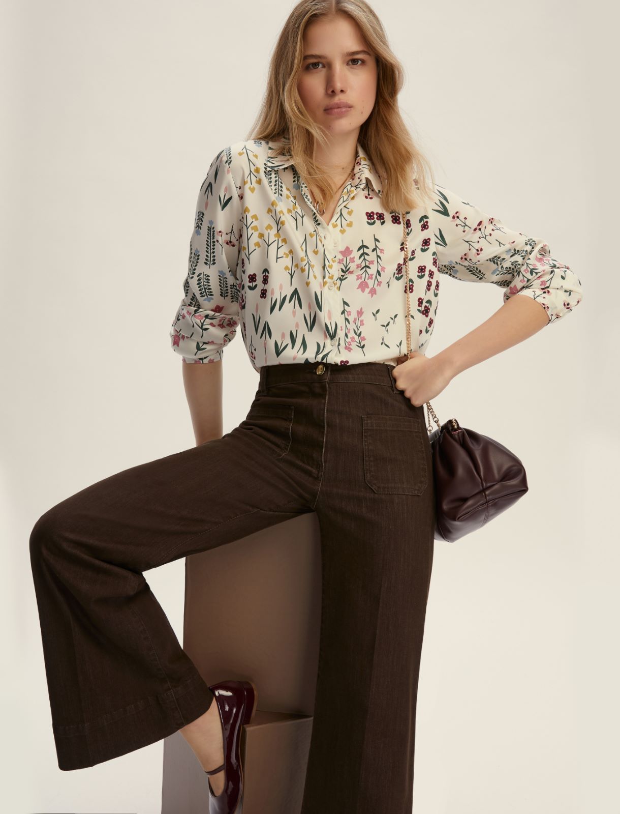 Camicia semi aderente in twill - BIANCO LANA - Emme - 3