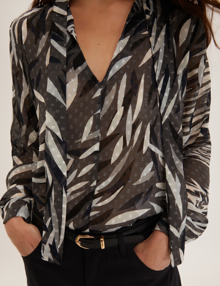 Blusa in plumetis stampato - Emme - 4