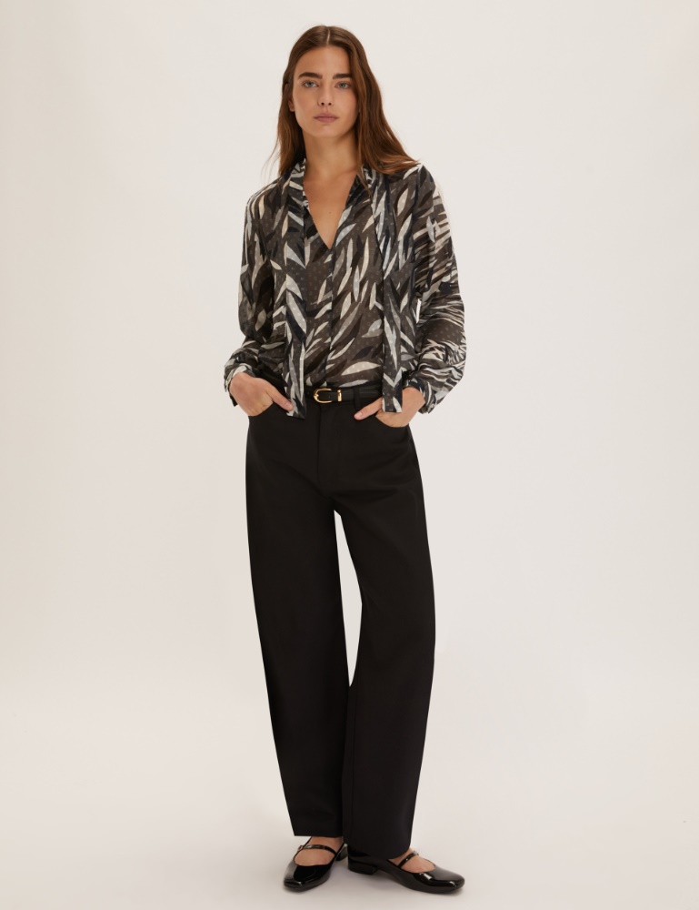 Blusa in plumetis stampato - Emme - 3