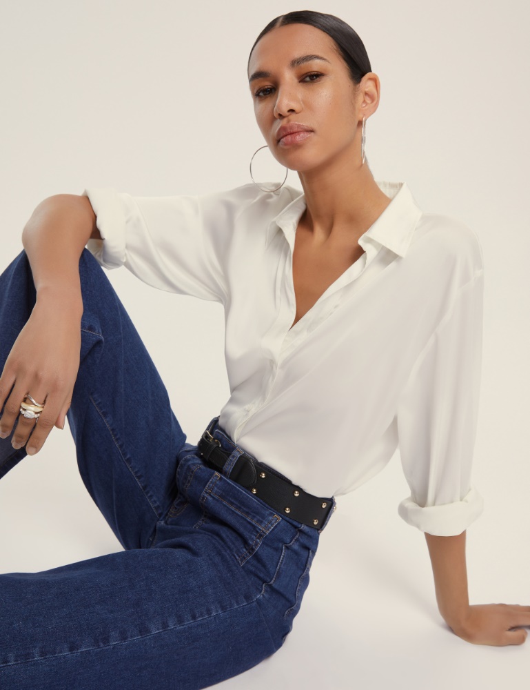 Camicia dritta in raso leggero - Emme