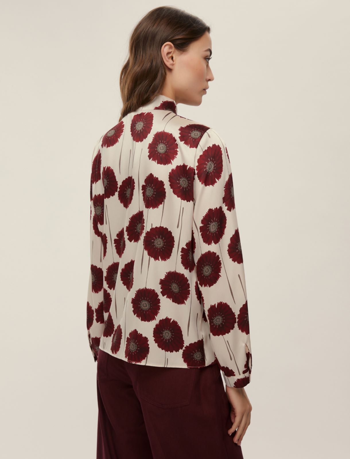 Blusa in twill stampato - PANNA - Emme - 2