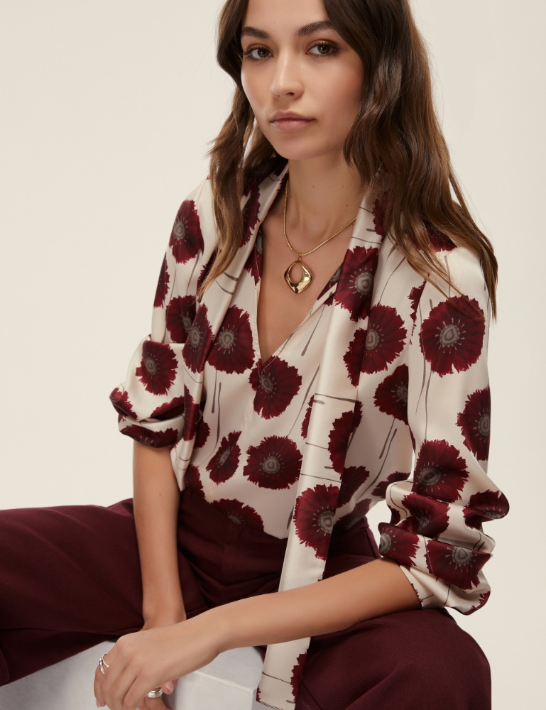 Blusa in twill stampato - Emme