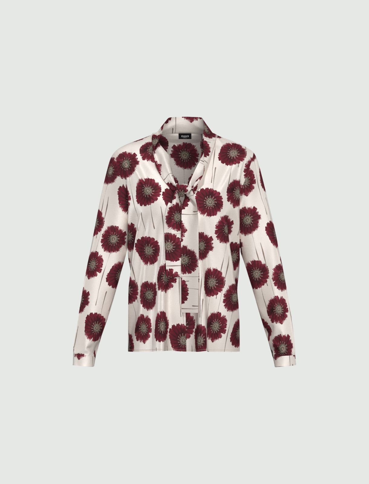 Blusa in twill stampato - PANNA - Emme - 5
