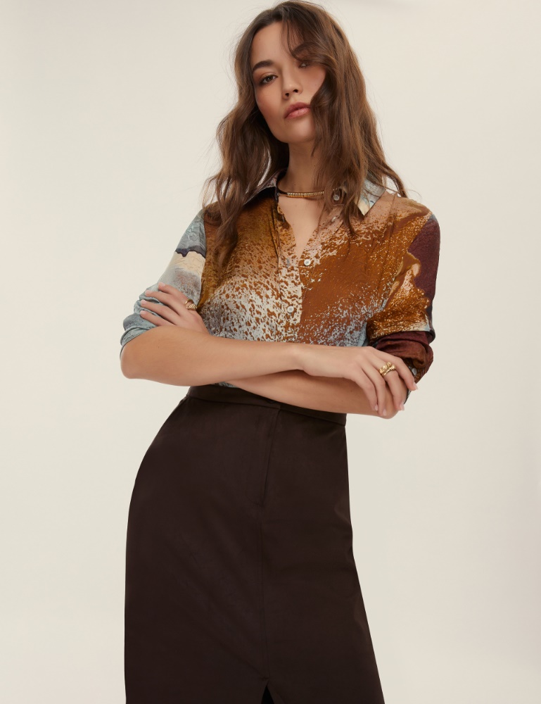 Camicia in raso stampato - Emme