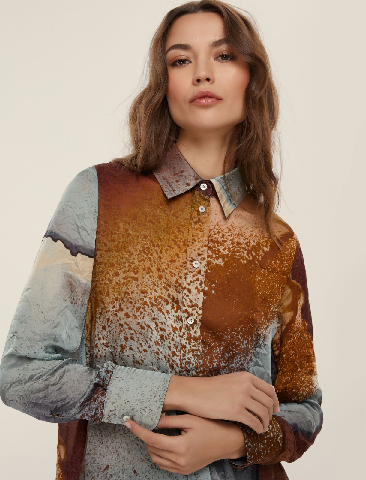 Camicia in raso stampato - CARTA DA ZUCCHERO - Emme - 4