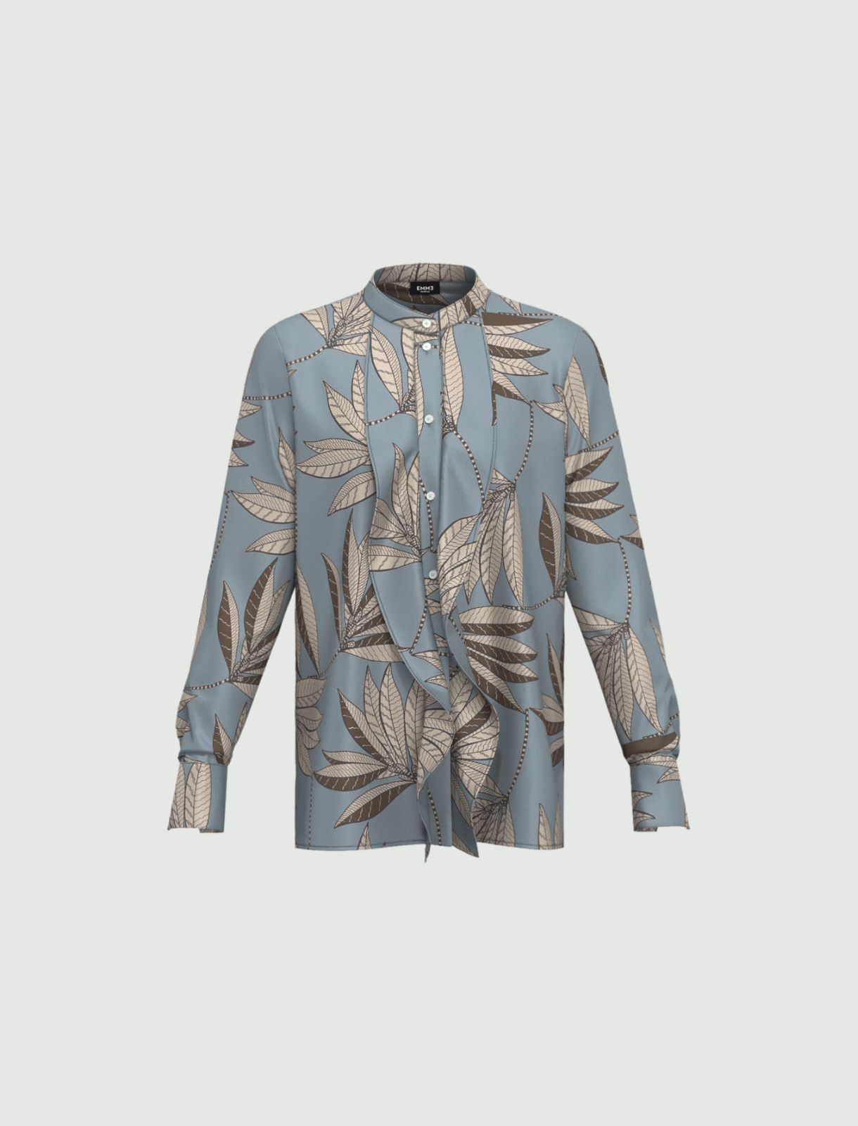 Straight-fit printed shirt - DARK BLUE - Emme - 5