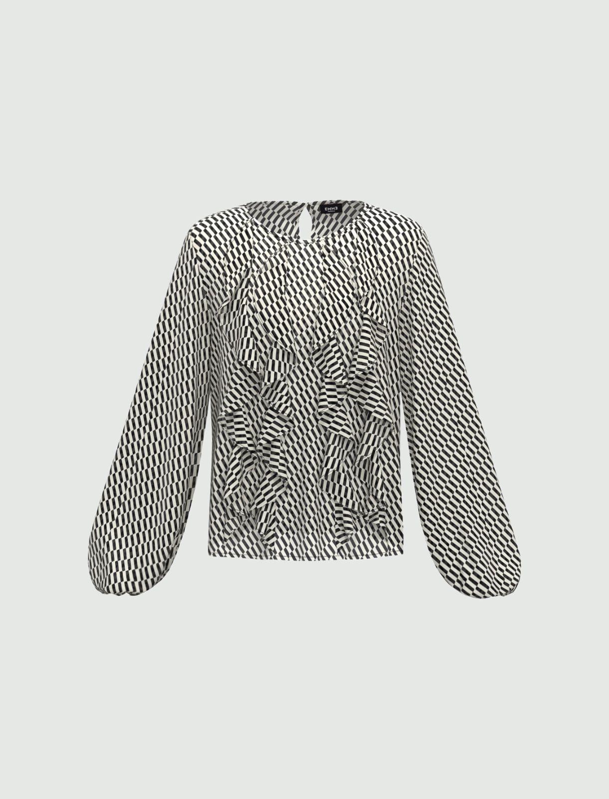 Ruched shirt - BLACK - Emme - 5