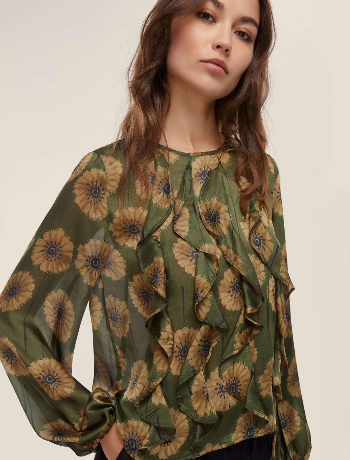 Ruched shirt - GREEN - Emme - 4