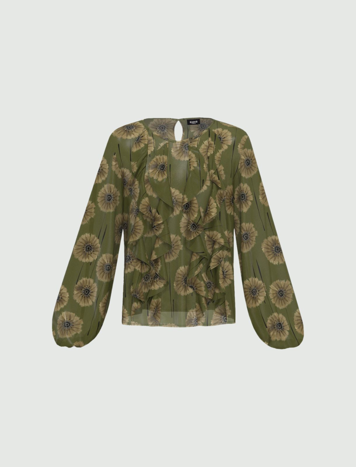 Ruched shirt - GREEN - Emme - 5