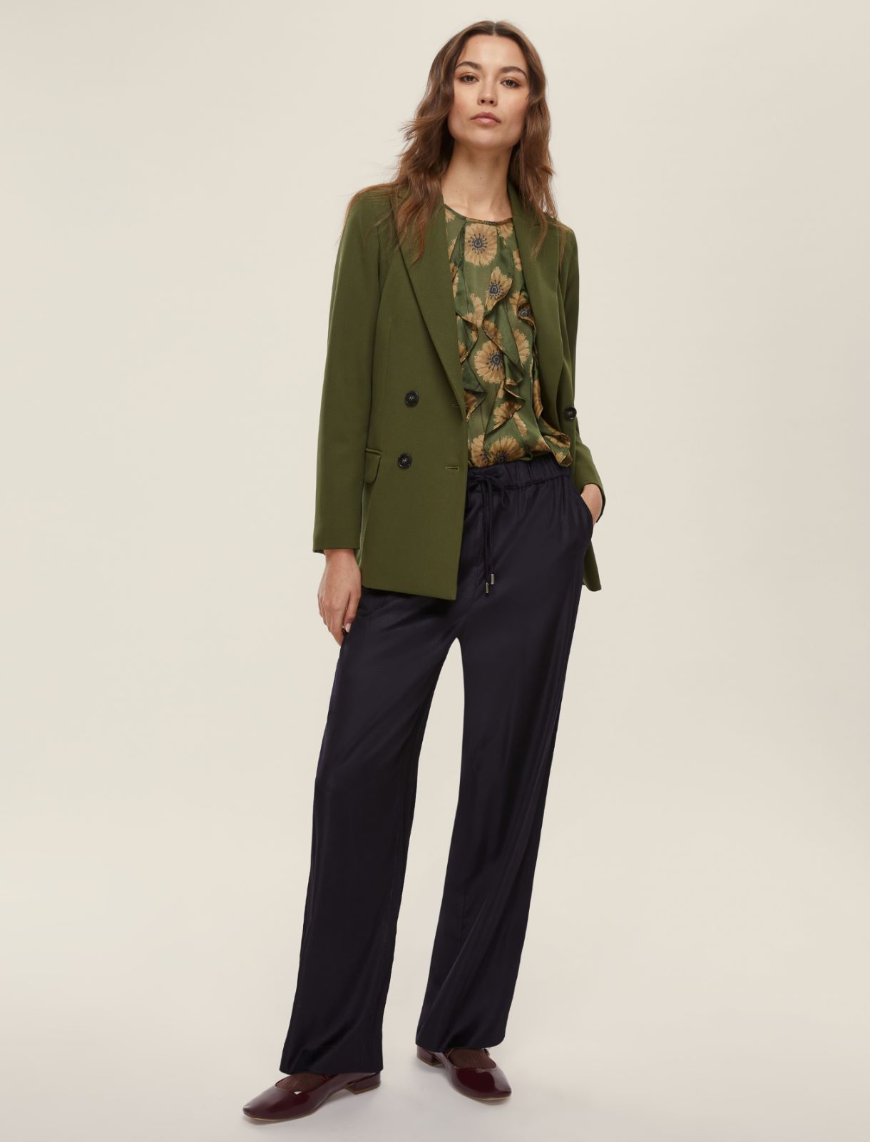Ruched shirt - GREEN - Emme