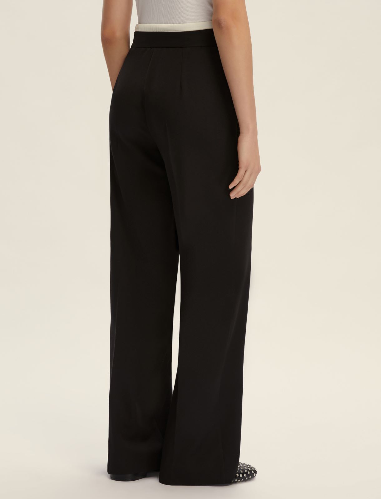 Pantalón de doble cinturón - NEGRO - Emme - 2