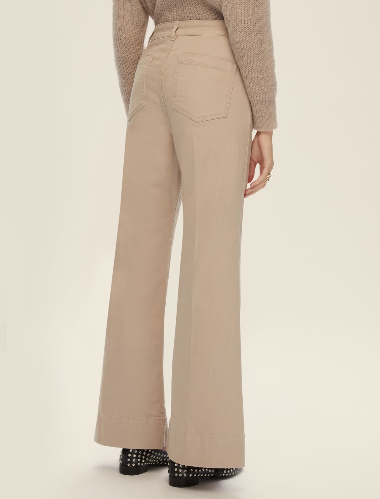 Pantalone slim flare - BIANCO SPORCO - Emme - 2