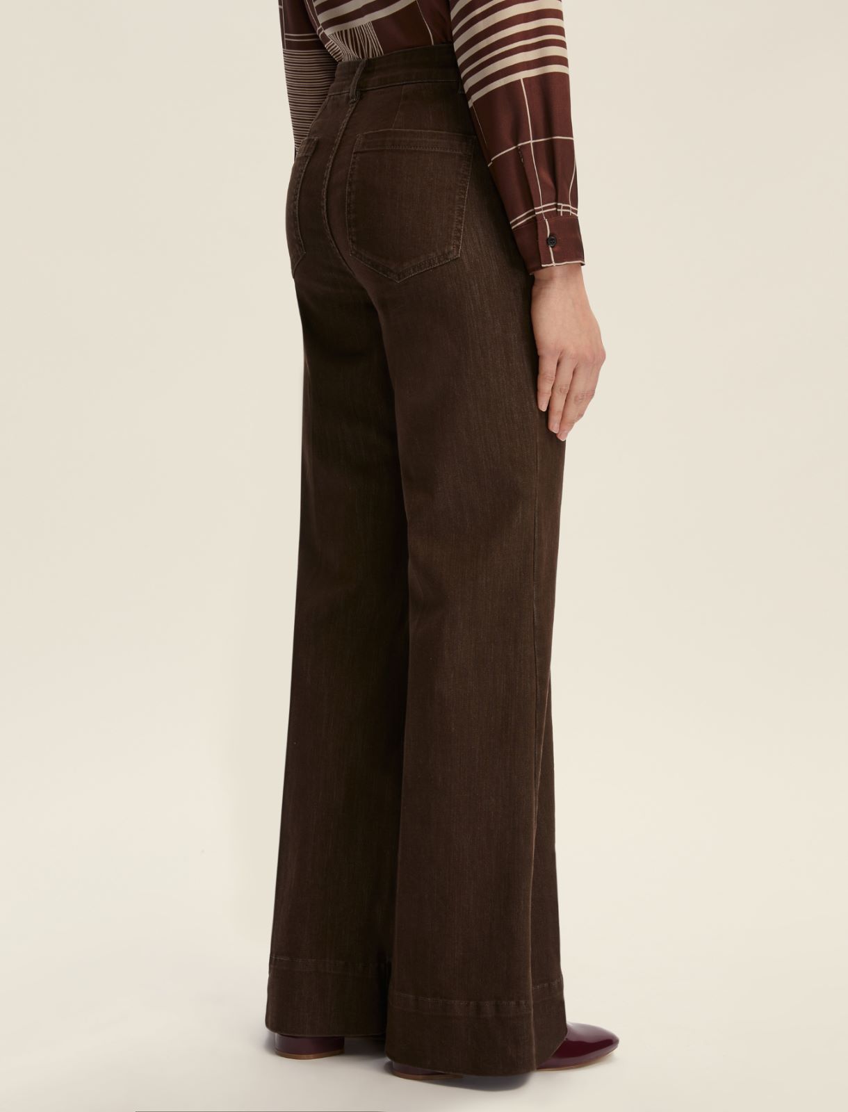 Pantalone slim flare - TESTA DI MORO - Emme - 2