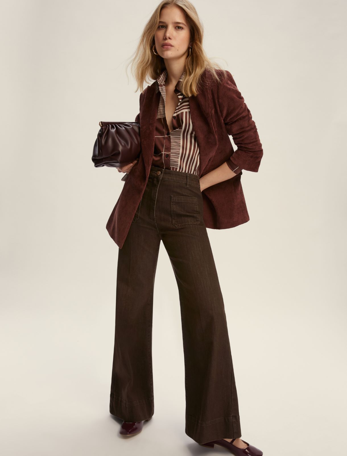 Pantalone slim flare - TESTA DI MORO - Emme - 3
