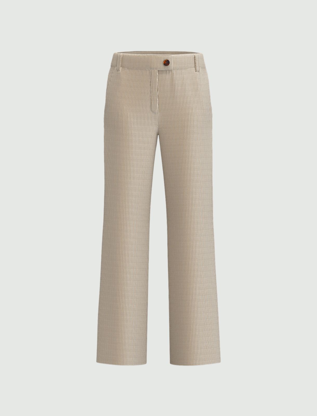 Straight-fit velvet trousers - OFF WHITE - Emme - 5