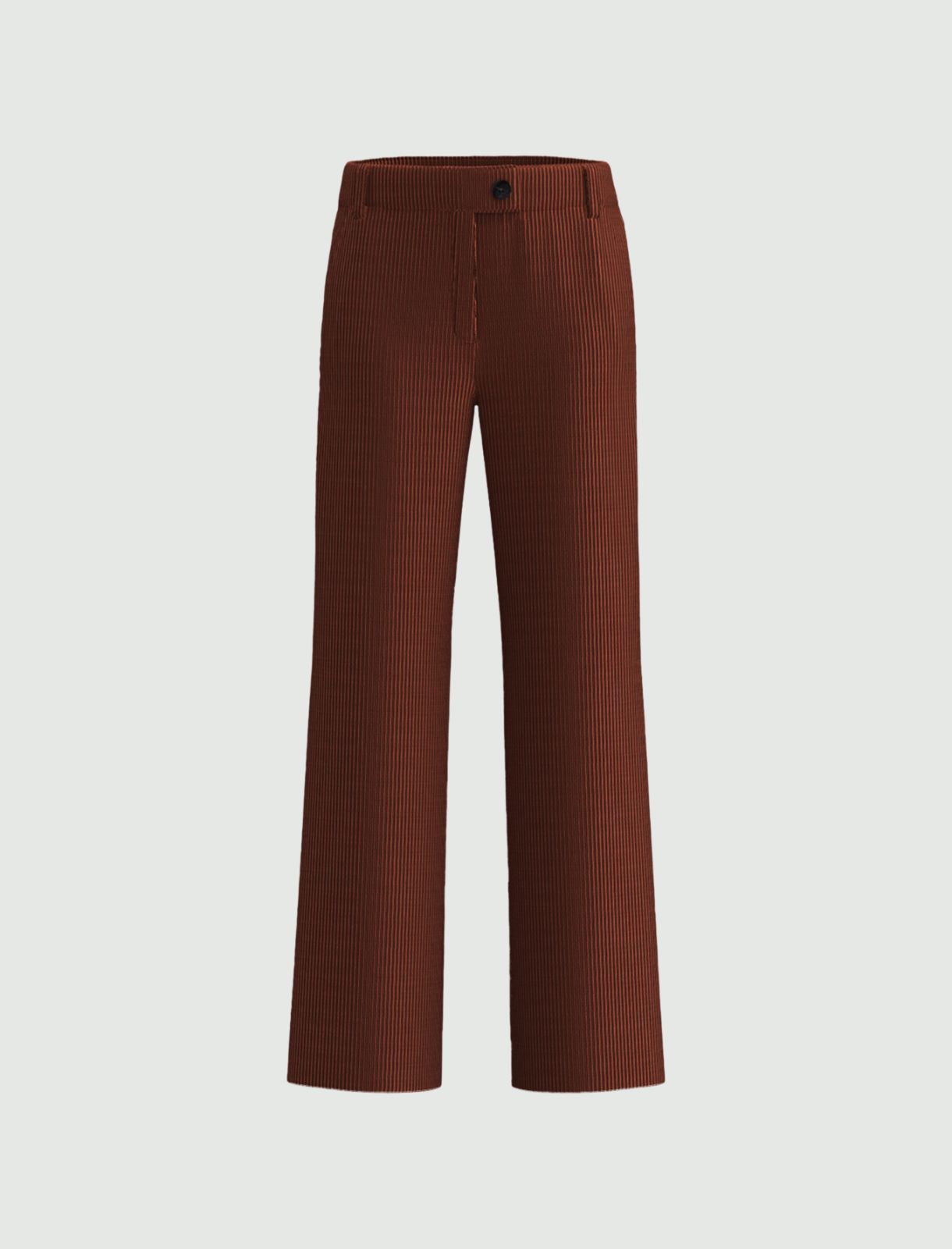 Straight-fit velvet trousers - BORDEAUX - Emme - 5
