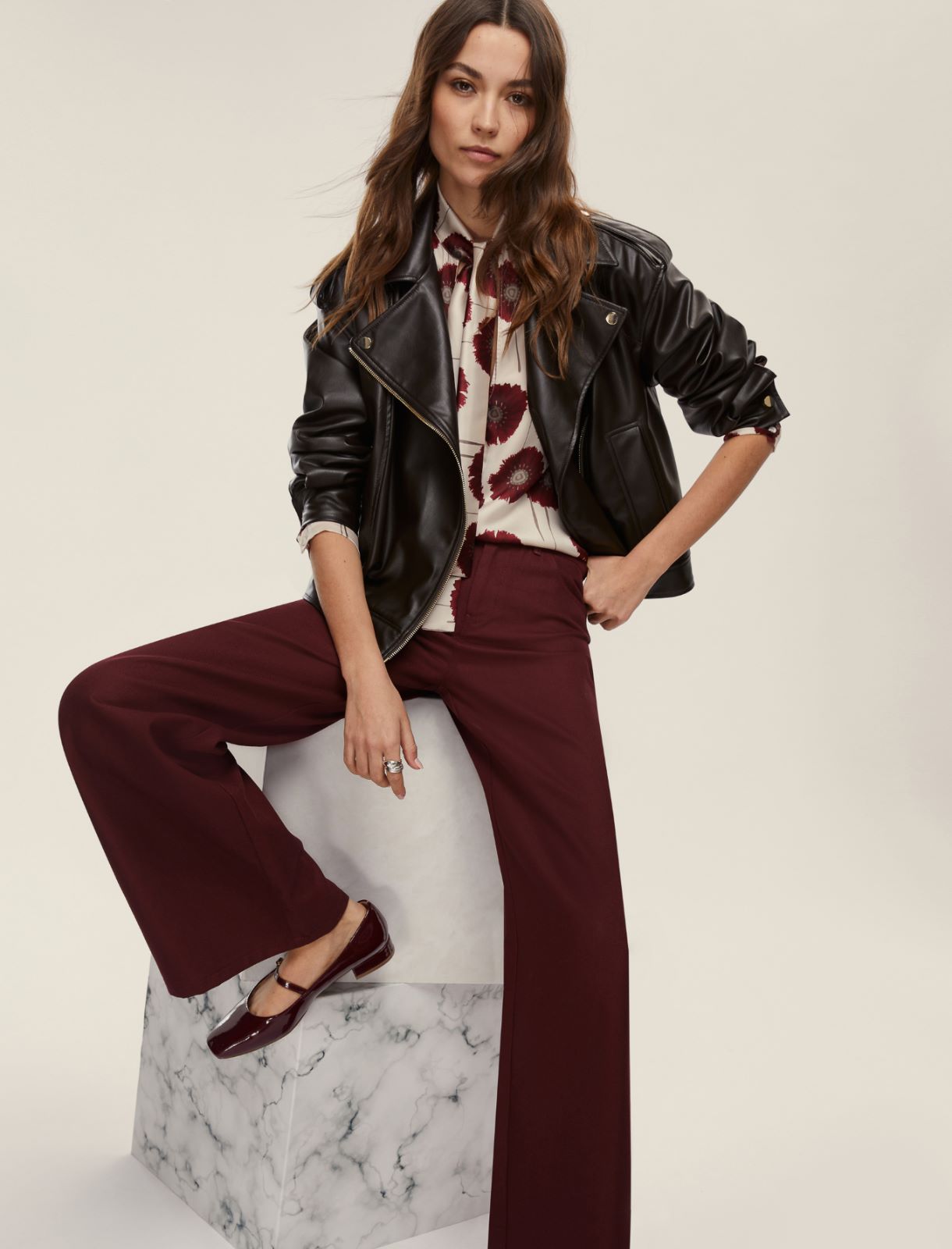 Pantalone 5 tasche dritto - BORDEAUX - Emme - 3