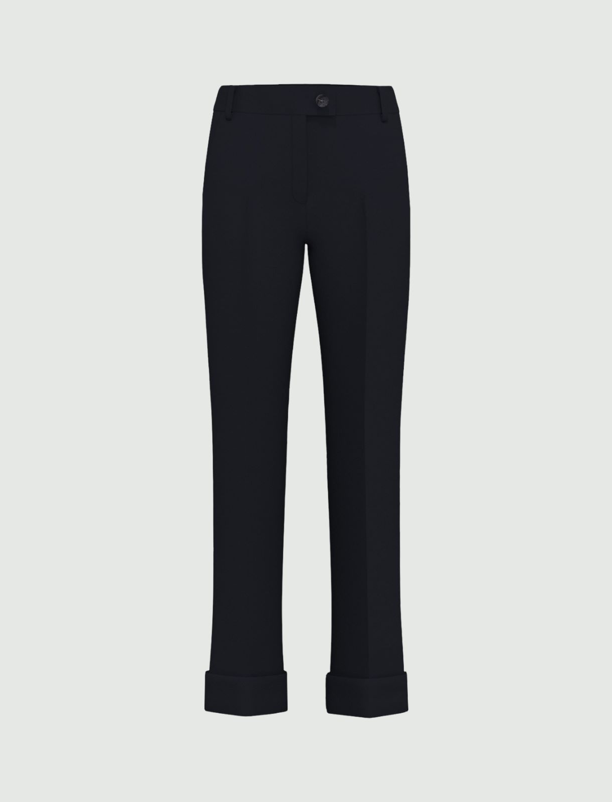 Pantalone dritto stretch - BLU NOTTE - Emme - 5