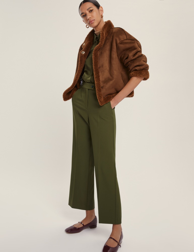 Pantalone dritto in tessuto stretch - Emme
