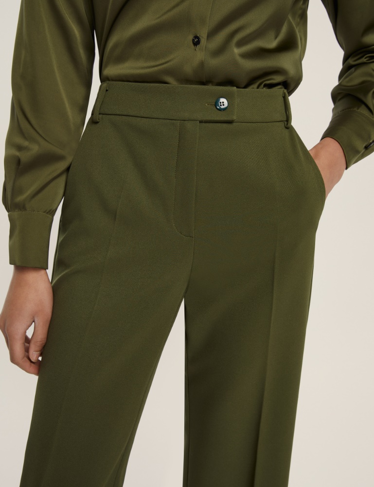 Pantalone dritto in tessuto stretch - Emme - 4