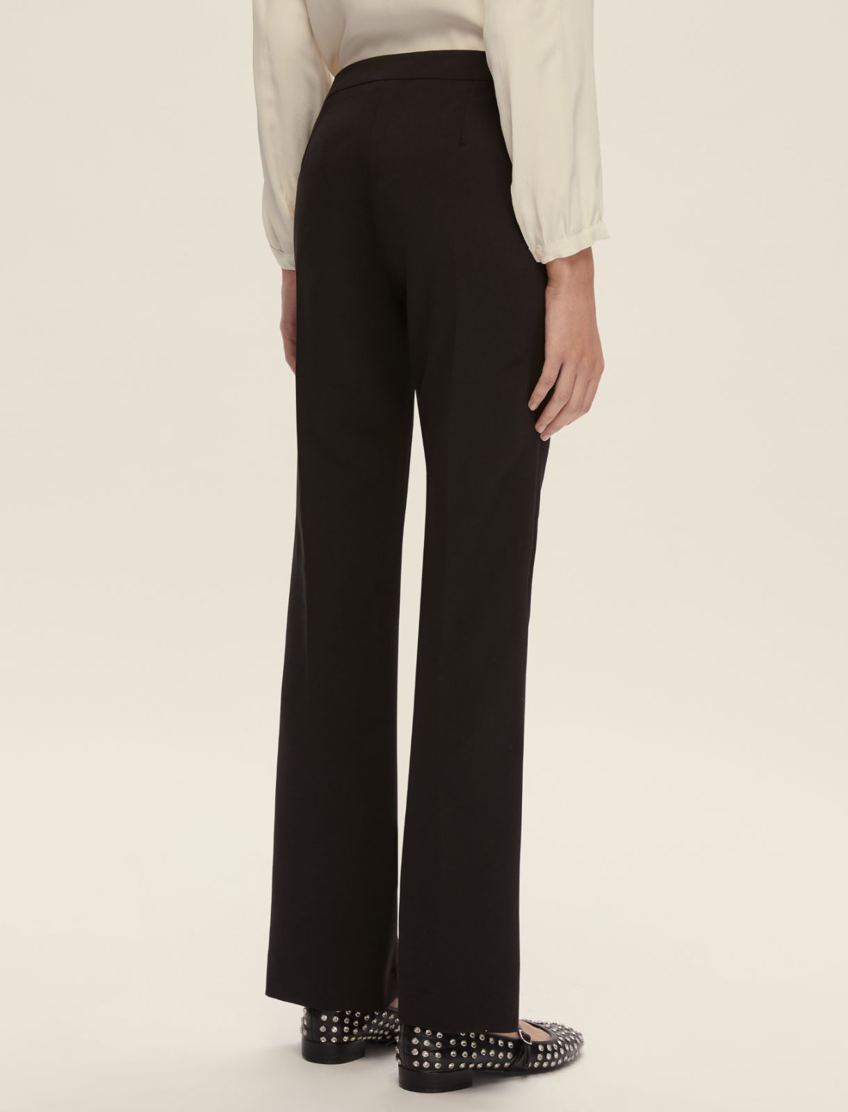 Flared stretch trousers - BLACK - Emme - 2