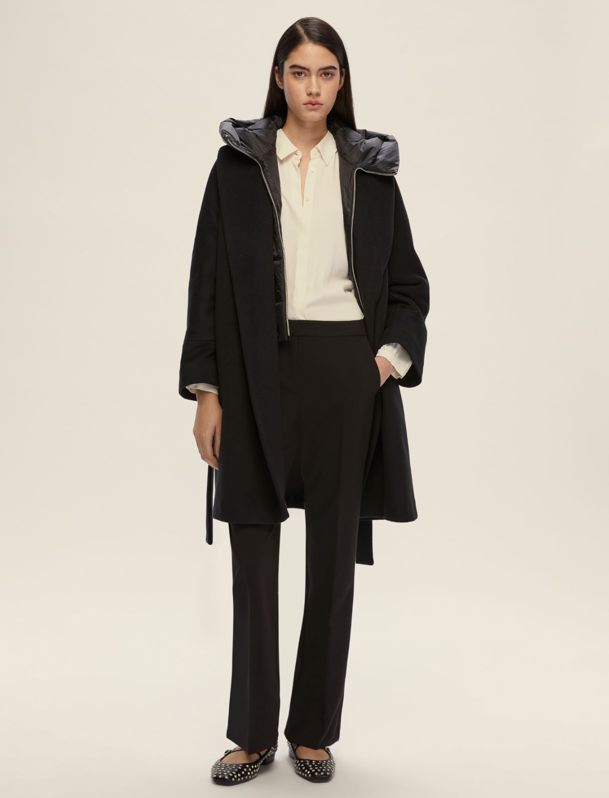 Flared stretch trousers - BLACK - Emme