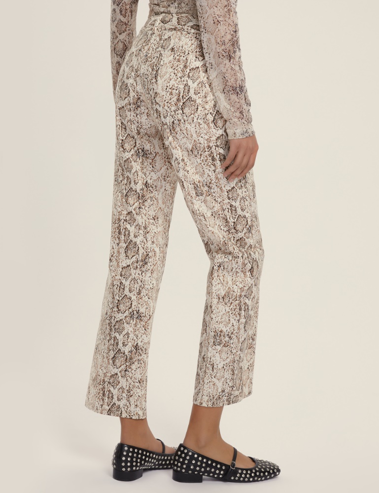 Pantalone dritto in gabardina stretch - Emme - 4