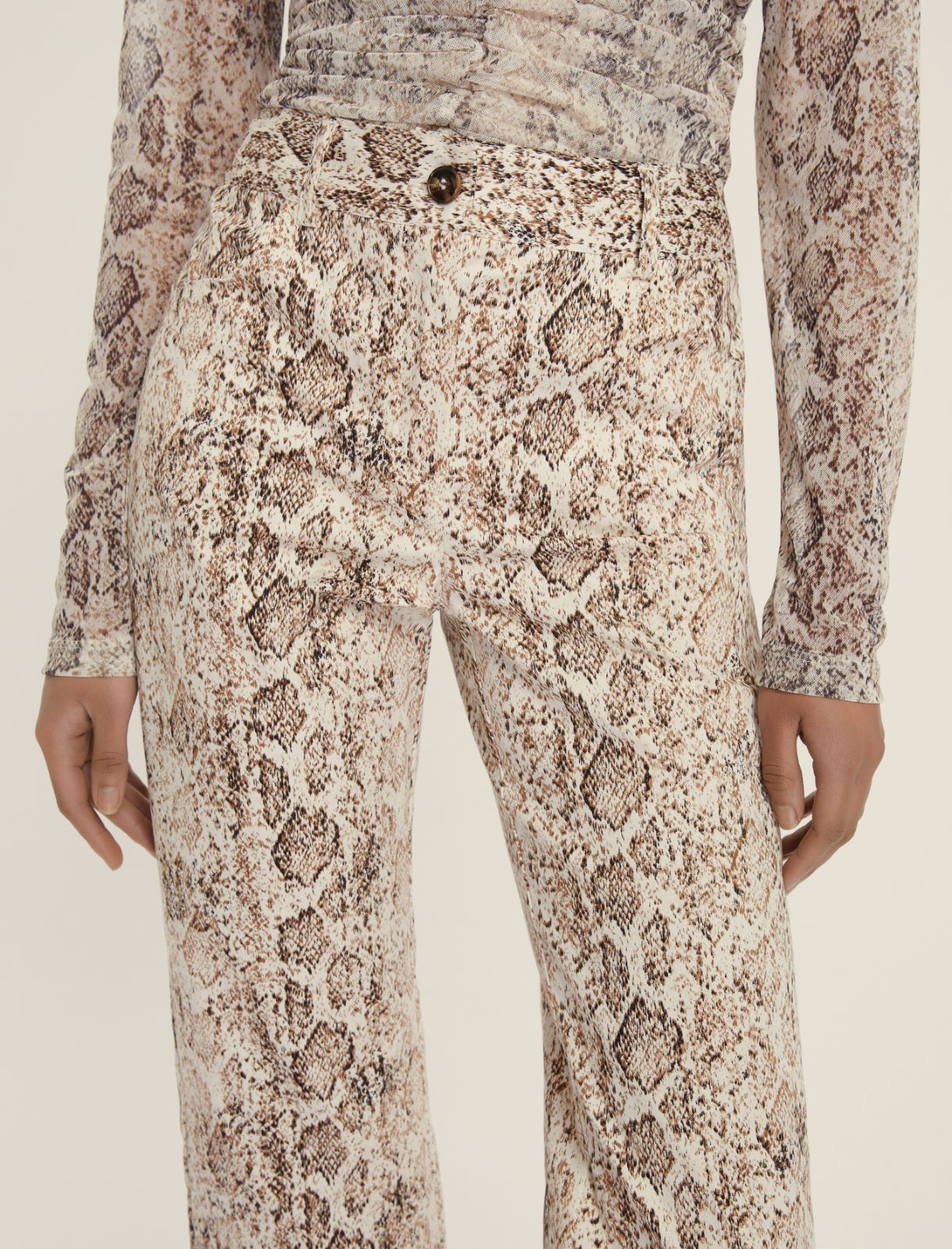 Pantalone dritto in gabardina stretch - CAMMELLO - Emme - 4