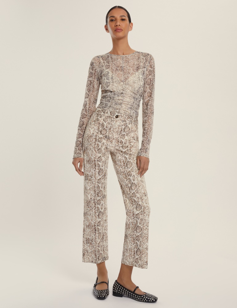 Pantalone dritto in gabardina stretch - Emme - 3