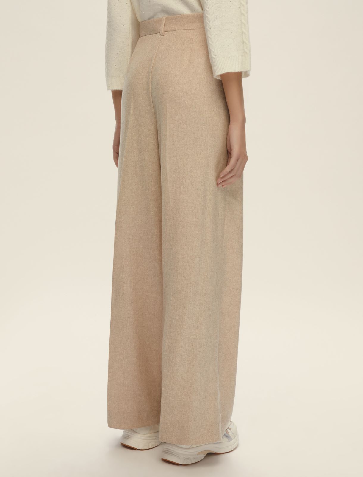 Pantalone ampio in flanella - BIANCO SPORCO - Emme - 2
