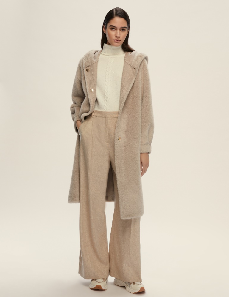 Pantalone ampio in flanella - BIANCO SPORCO