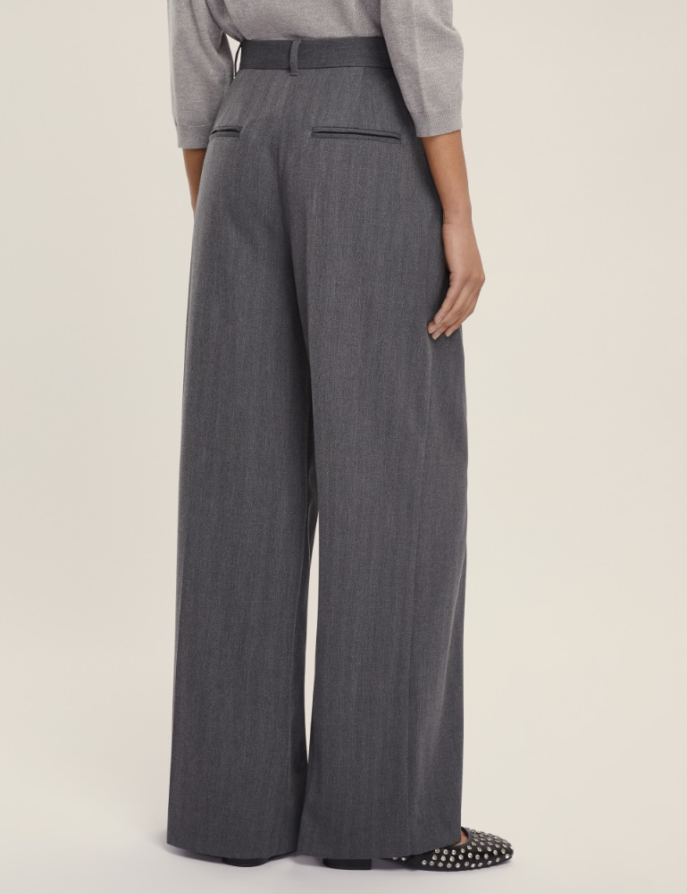 Pantalone ampio in viscosa stretch - Emme - 3