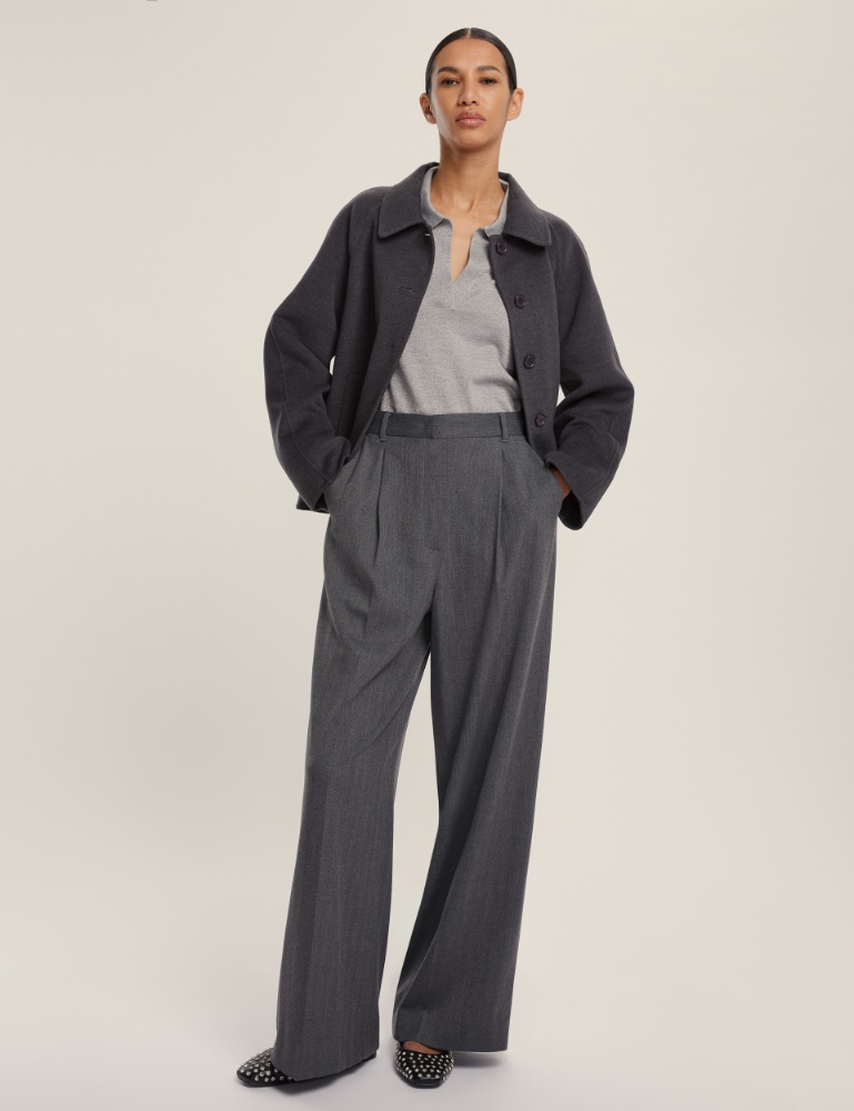 Pantalone ampio in viscosa stretch - Emme - 2