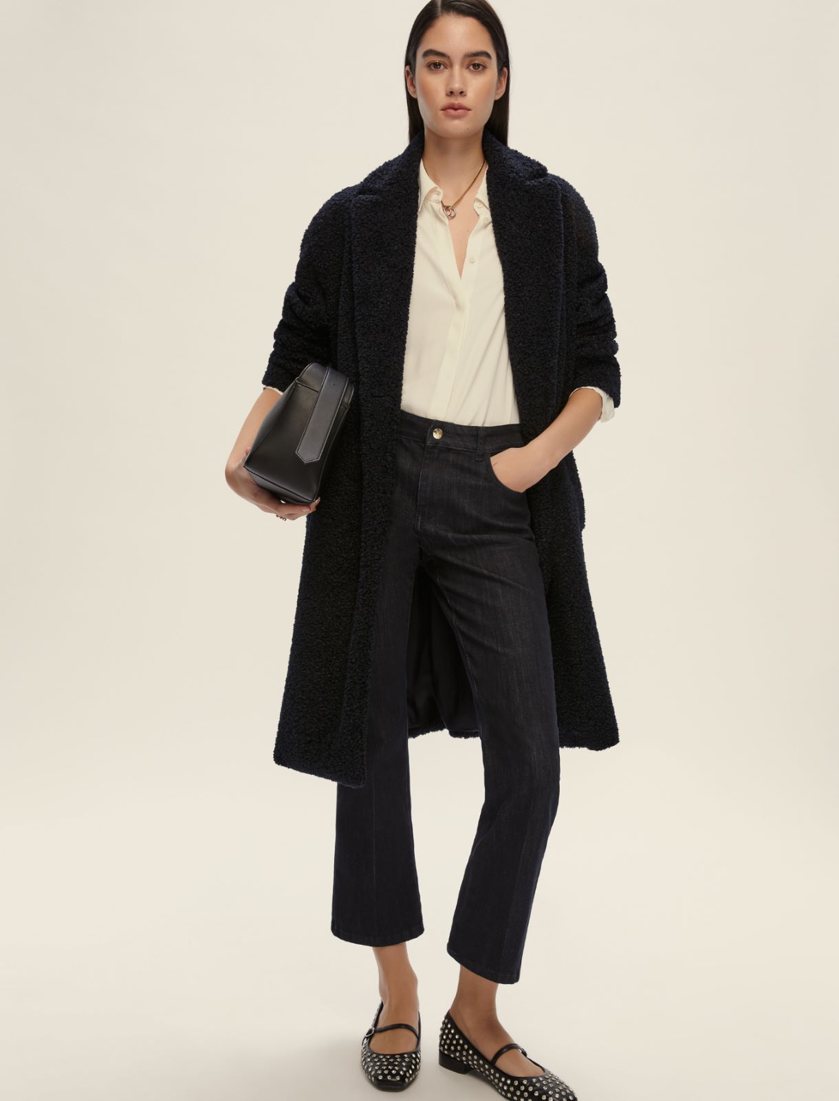Flared twill trousers - MIDNIGHTBLUE - Emme - 3